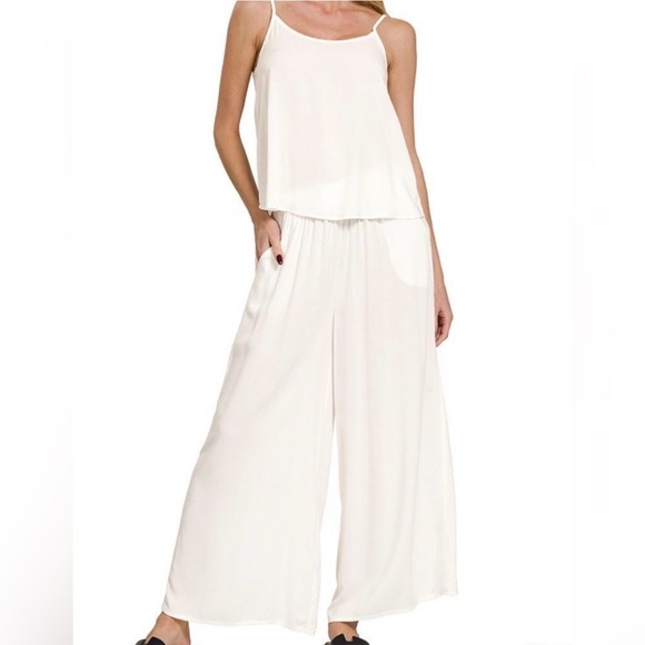 Zenana Outfitters Pants - Zenana Woven Cami & Pants Set